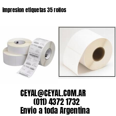 impresion etiquetas 35 rollos