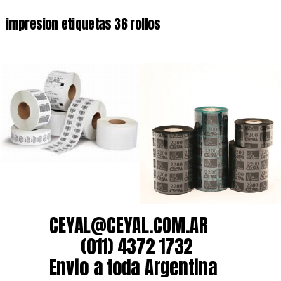 impresion etiquetas 36 rollos