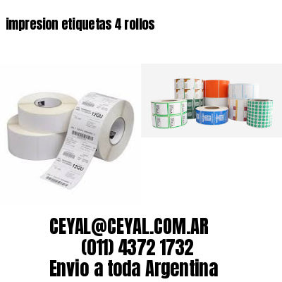 impresion etiquetas 4 rollos