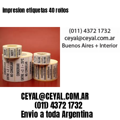 impresion etiquetas 40 rollos