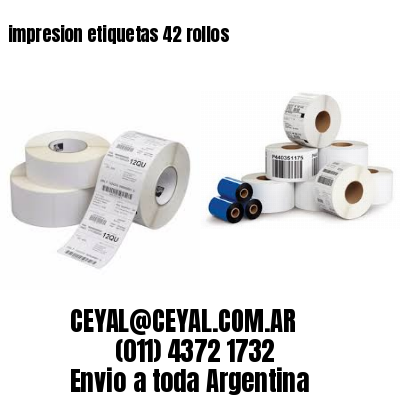 impresion etiquetas 42 rollos