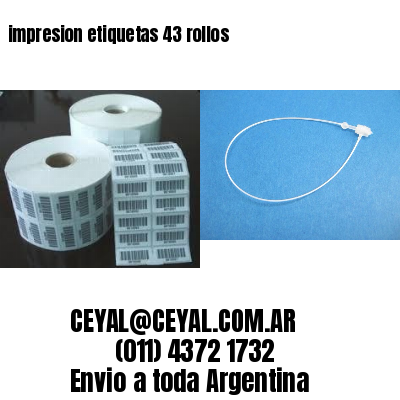 impresion etiquetas 43 rollos