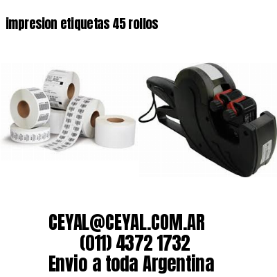 impresion etiquetas 45 rollos