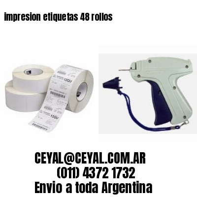 impresion etiquetas 48 rollos