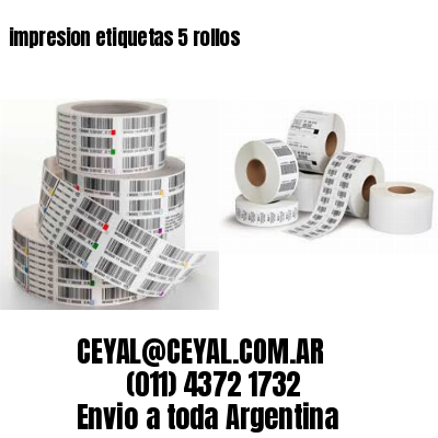 impresion etiquetas 5 rollos