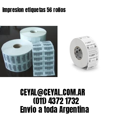 impresion etiquetas 56 rollos