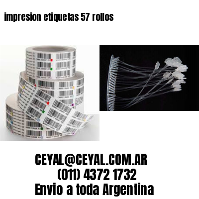 impresion etiquetas 57 rollos