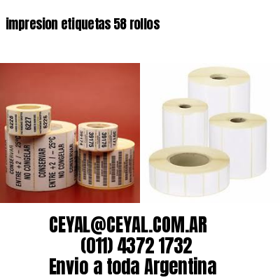 impresion etiquetas 58 rollos