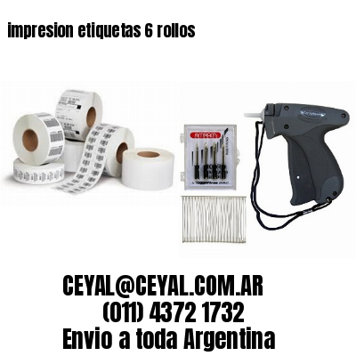 impresion etiquetas 6 rollos