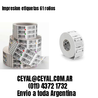 impresion etiquetas 61 rollos
