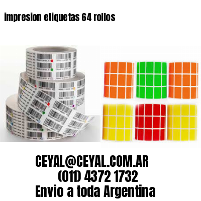 impresion etiquetas 64 rollos