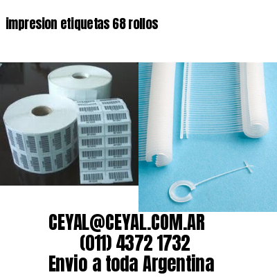 impresion etiquetas 68 rollos