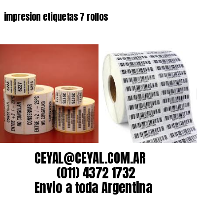 impresion etiquetas 7 rollos