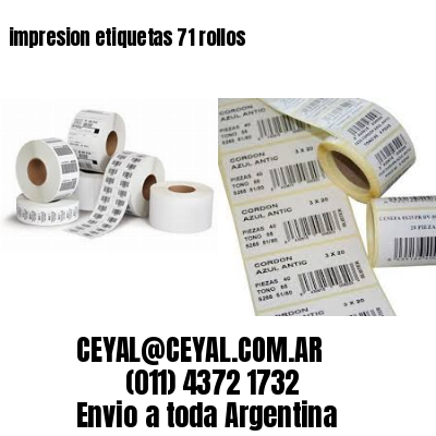 impresion etiquetas 71 rollos