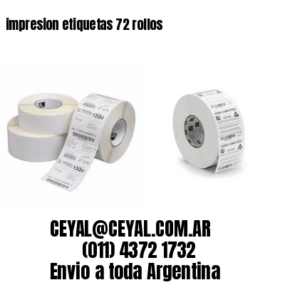 impresion etiquetas 72 rollos