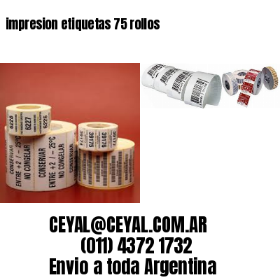impresion etiquetas 75 rollos