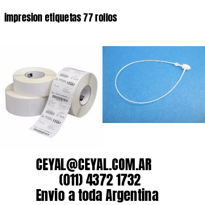impresion etiquetas 77 rollos