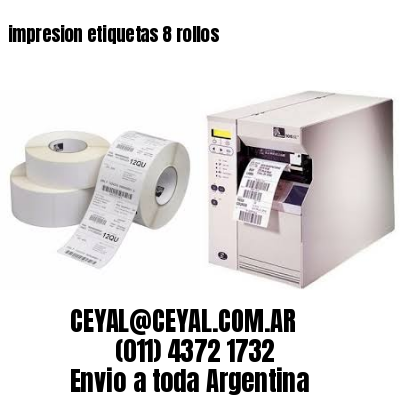 impresion etiquetas 8 rollos