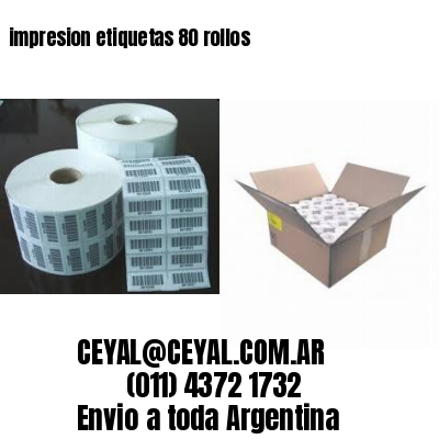impresion etiquetas 80 rollos