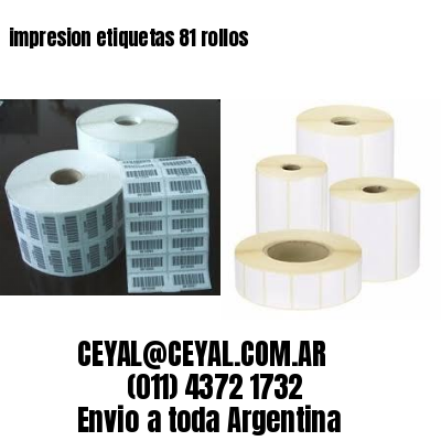 impresion etiquetas 81 rollos