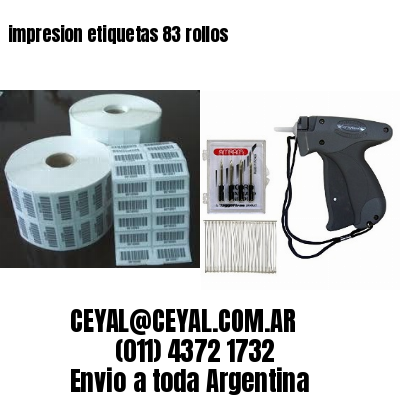 impresion etiquetas 83 rollos