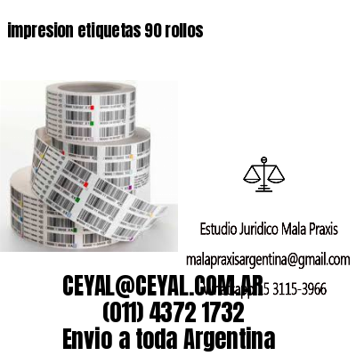 impresion etiquetas 90 rollos