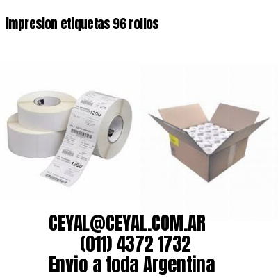 impresion etiquetas 96 rollos
