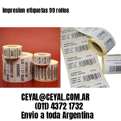impresion etiquetas 99 rollos