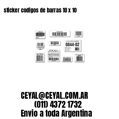 sticker codigos de barras 10 x 10