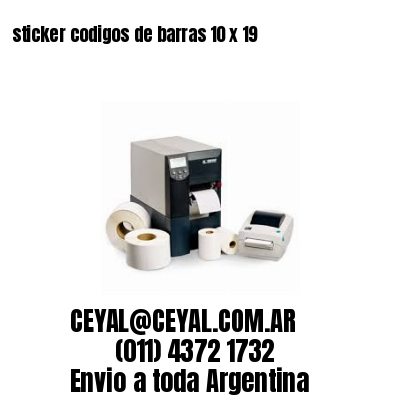 sticker codigos de barras 10 x 19