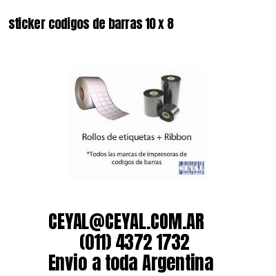 sticker codigos de barras 10 x 8