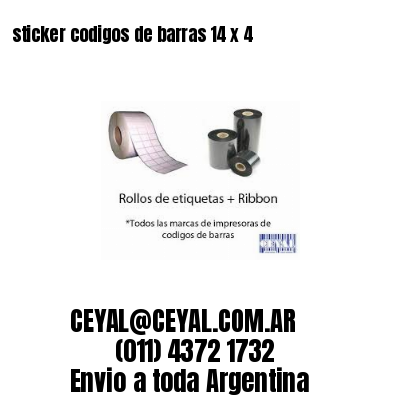 sticker codigos de barras 14 x 4