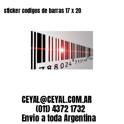sticker codigos de barras 17 x 20