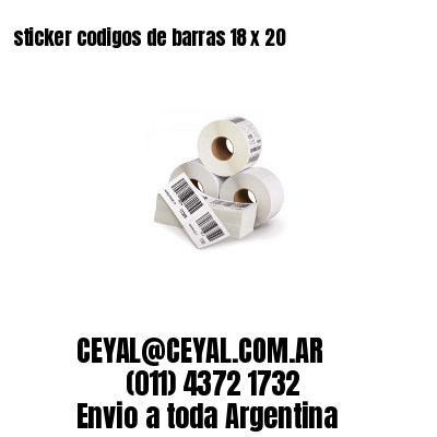 sticker codigos de barras 18 x 20