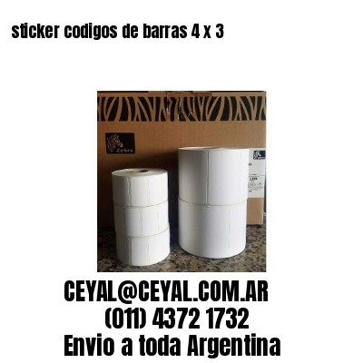 sticker codigos de barras 4 x 3