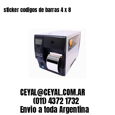sticker codigos de barras 4 x 8