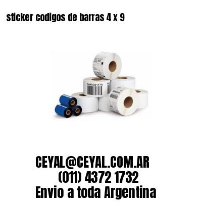 sticker codigos de barras 4 x 9