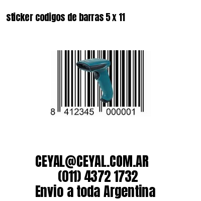 sticker codigos de barras 5 x 11