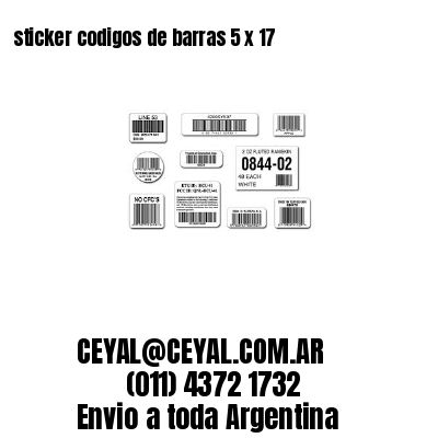 sticker codigos de barras 5 x 17