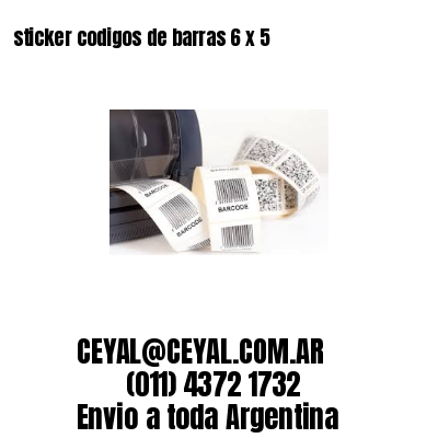 sticker codigos de barras 6 x 5