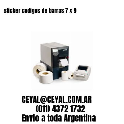 sticker codigos de barras 7 x 9