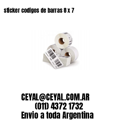 sticker codigos de barras 8 x 7