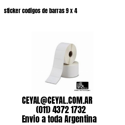 sticker codigos de barras 9 x 4