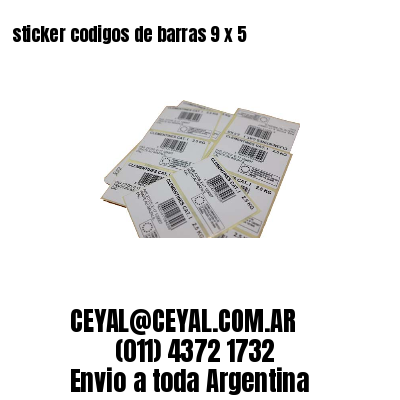 sticker codigos de barras 9 x 5