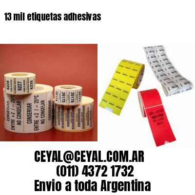13 mil etiquetas adhesivas