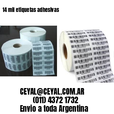 14 mil etiquetas adhesivas