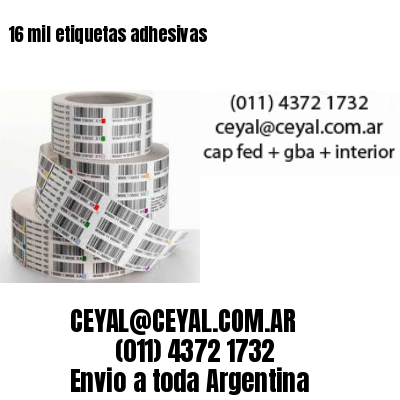 16 mil etiquetas adhesivas