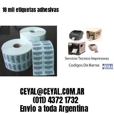 18 mil etiquetas adhesivas