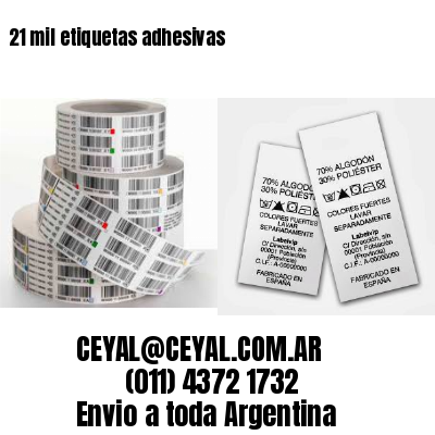 21 mil etiquetas adhesivas