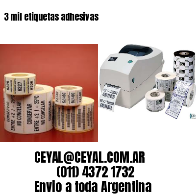 3 mil etiquetas adhesivas